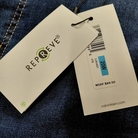 Calvin Klein Jeans High Rise Demi Boot Cut Women 20W Medium Wash Jeans 40x30 NEW - Picture 8 of 12